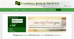 Desktop Screenshot of caldwellbankandtrust.com
