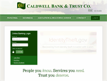 Tablet Screenshot of caldwellbankandtrust.com